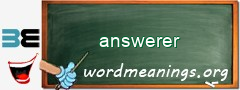 WordMeaning blackboard for answerer